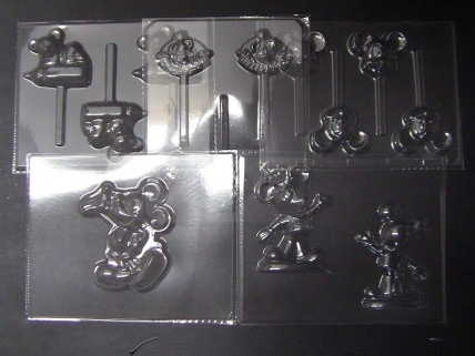 Famous Male Mouse Set of 5 Chocolate Candy Molds